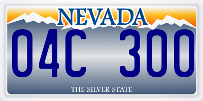 NV license plate 04C300