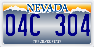 NV license plate 04C304