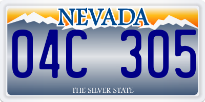 NV license plate 04C305