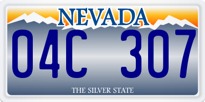 NV license plate 04C307