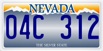 NV license plate 04C312