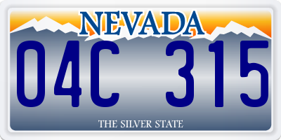 NV license plate 04C315