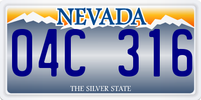 NV license plate 04C316