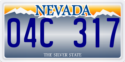 NV license plate 04C317