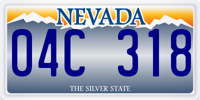 NV license plate 04C318