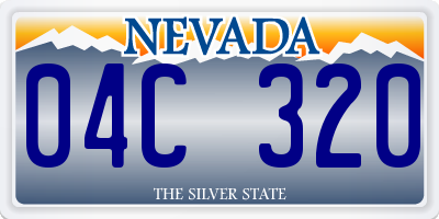 NV license plate 04C320