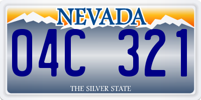 NV license plate 04C321