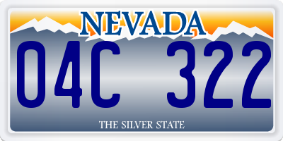NV license plate 04C322