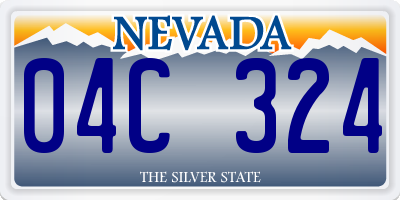 NV license plate 04C324