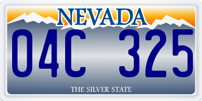 NV license plate 04C325