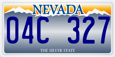 NV license plate 04C327