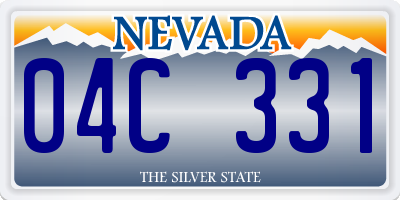 NV license plate 04C331