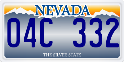 NV license plate 04C332