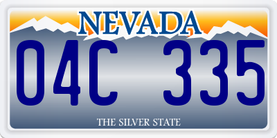 NV license plate 04C335