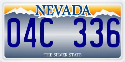 NV license plate 04C336