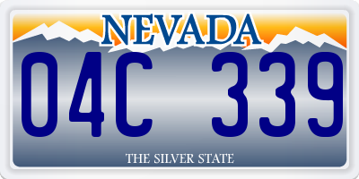 NV license plate 04C339