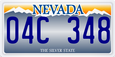 NV license plate 04C348