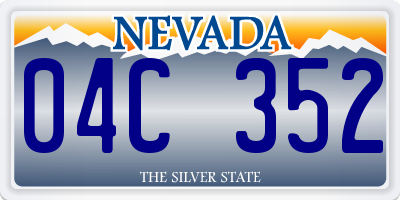 NV license plate 04C352