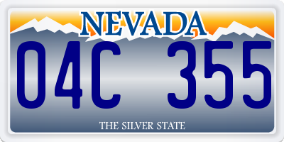 NV license plate 04C355