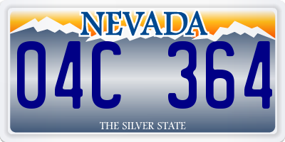 NV license plate 04C364