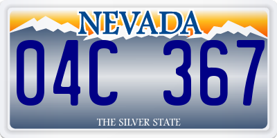 NV license plate 04C367