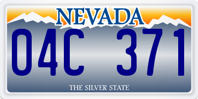 NV license plate 04C371