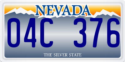 NV license plate 04C376