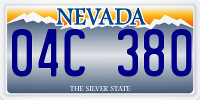 NV license plate 04C380