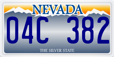 NV license plate 04C382