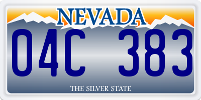 NV license plate 04C383