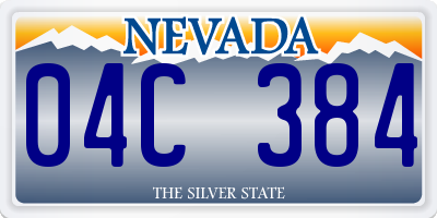 NV license plate 04C384