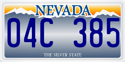 NV license plate 04C385