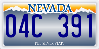 NV license plate 04C391