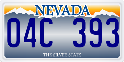 NV license plate 04C393