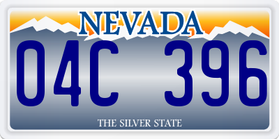 NV license plate 04C396