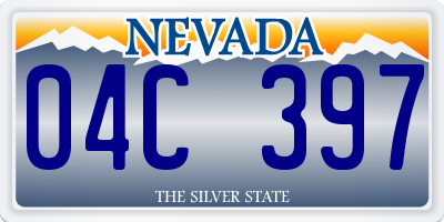 NV license plate 04C397