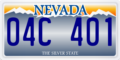NV license plate 04C401