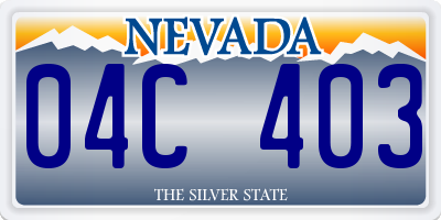 NV license plate 04C403