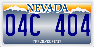 NV license plate 04C404