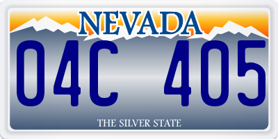 NV license plate 04C405