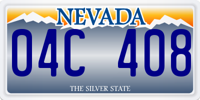 NV license plate 04C408