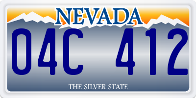 NV license plate 04C412