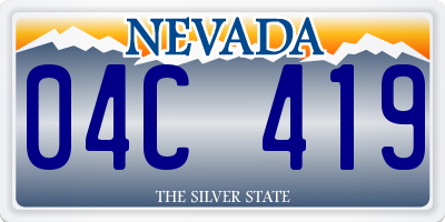 NV license plate 04C419