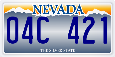 NV license plate 04C421