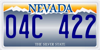 NV license plate 04C422