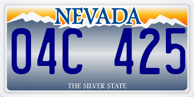 NV license plate 04C425