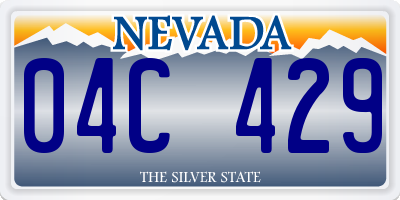 NV license plate 04C429