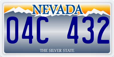 NV license plate 04C432