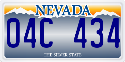 NV license plate 04C434