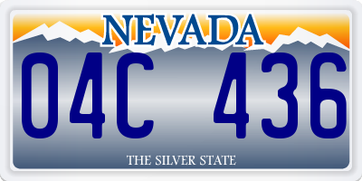 NV license plate 04C436